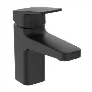 Imagine Baterie lavoar Ideal Standard Ceraplan monocomanda negru mat cu ventil