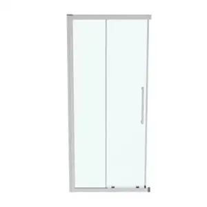 Imagine Usa cabina de dus culisanta Ideal Standard i.life argintiu 90 cm sticla 8 mm