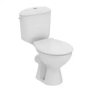 Imagine Set PROMO vas WC pe pardoseala Vidima Sirius cu rezervor aparent si capac polipropilena alb