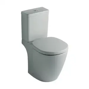 Imagine Set PROMO vas WC pe pardoseala Ideal Standard Connect Cube cu rezervor aparent si capac alb