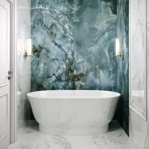 Imagine Cada freestanding compozit Coloana Molly 160x81 cm alb lucios