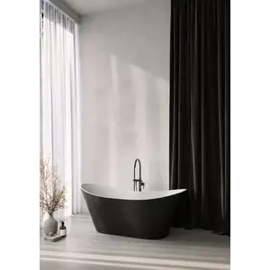 Imagine Cada freestanding compozit Coloana Florida 180x75 cm negru mat