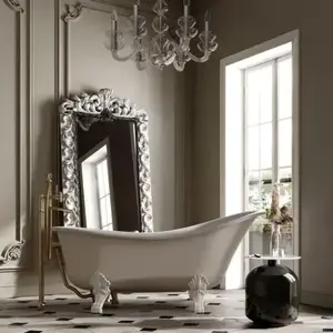 Imagine Cada freestanding compozit Coloana Mirabella 175x80.5 cm alb lucios
