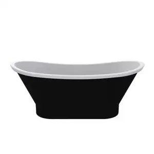 Imagine Cada freestanding compozit Coloana Charlotte 160.5x66 cm negru mat
