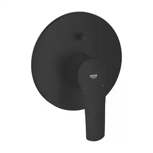 Imagine Baterie cada-dus incastrata Grohe Eurosmart negru mat fara corp ingropat
