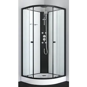 Imagine Cabina de dus completa RELOAD, semirotunda, fara plafon, 90x90x232cm - PS16B