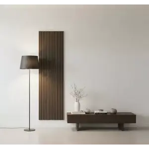 Imagine Panou riflaj Parallel Line - Set 4 bucati – nuc închis cu fundal negru