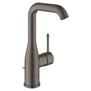 Imagine Baterie lavoar Grohe Essence, marimea L, ventil, mat, grafit