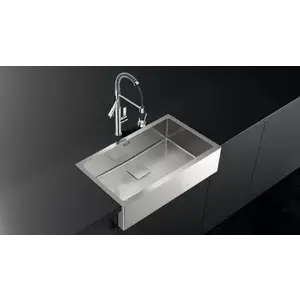 Imagine Chiuveta bucatarie Teka front inox masiv, 795x468mm, adancime cuva 20cm, SilentSmart