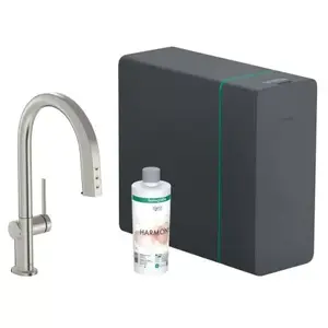 Imagine Hansgrohe Aqittura M91 baterie de bucatarie cu filtru pe picior oţel inoxidabil 76836800