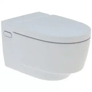 Imagine Set Vas WC cu bideu electronic suspendat cu capac soft close automat si telecomanda Geberit AquaClean Mera Comfort Rimless