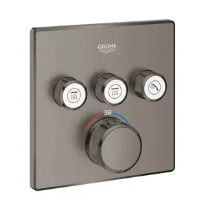 Imagine Grohe Grohtherm SmartControl baterie cadă-duș ascuns cu termostat Brushed Hard Graphite