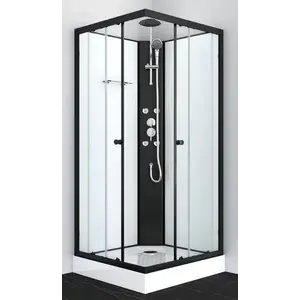 Imagine Cabina de dus completa, patrata, fara plafon, 90x90x232cm - PS18B
