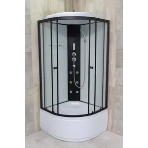 Imagine Cabina de dus completa, Future Black, 90x90x215 cm