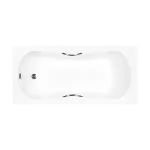 Imagine Besco Aria Plus cada dreptunghiulară 160x70 cm alb cu manere incluse