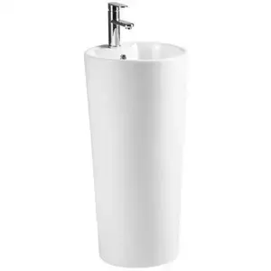 Imagine Lavoar baie freestanding, rotund Fluminia Athos 40x40 cm, cu preaplin