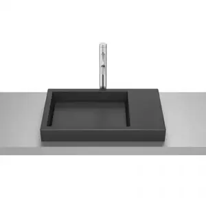 Imagine Lavoar baie incastrat, negru mat Roca Horizon 60x38 cm