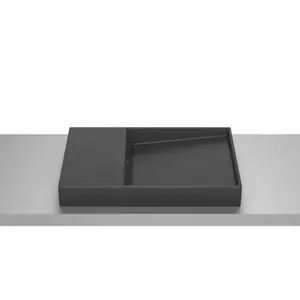 Imagine Lavoar baie pe blat, negru mat Roca Horizon 60x38 cm