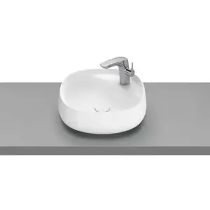 Imagine Lavoar baie pe blat, alb mat, rotunda Roca Beyond Ø45 cm
