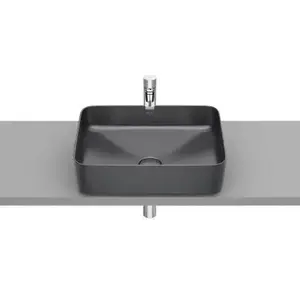 Imagine Lavoar baie pe blat, antracit Roca Inspira Square 50x37 cm