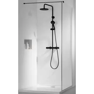 Imagine Coloana dus fara baterie Ideal Standard Alu+ si doua rafturi, negru mat