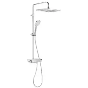 Imagine Coloana dus cu baterie si termostat Roca Deck, cap dus 36x24 cm