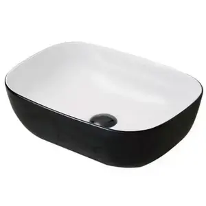 Imagine Lavoar baie pe blat, alb/negru Fluminia Crius 46x32 cm