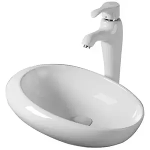 Imagine Lavoar baie pe blat, oval Fluminia Egg 49x31 cm