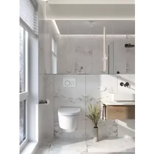 Imagine Vas wc suspendat, cu functie de bideu, capac soft close, alb lucios, Geberit AquaClean, Mera Comfort
