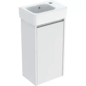 Imagine Set lavoar si mobilier Geberit Selnova Square, 36x25x70 cm, alb mat