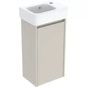 Imagine Set lavoar si mobilier Geberit Selnova Square, 36x25x70 cm, gri nisip mat