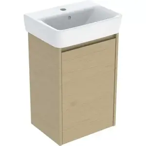 Imagine Set lavoar si mobilier Geberit Selnova Square, 45x34x70 cm, stejar natural