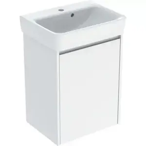 Imagine Set lavoar si mobilier Geberit Selnova Square, 50x38x70 cm, alb lucios