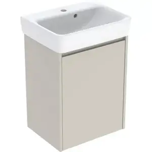 Imagine Set lavoar si mobilier Geberit Selnova Square, 50x38x70 cm, gri nisip mat