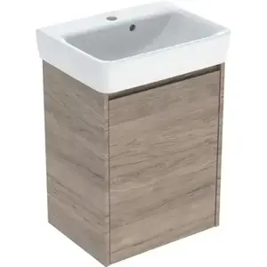 Imagine Set lavoar si mobilier Geberit Selnova Square, 50x38x70 cm, nuc hicori