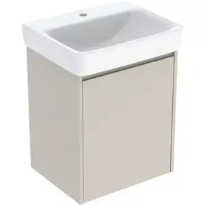 Imagine Set lavoar si mobilier Geberit Selnova Square, 55x44x70 cm, gri nisip mat