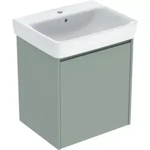 Imagine Set lavoar si mobilier Geberit Selnova Square, 60x48x70 cm, verde salvie mat