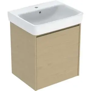 Imagine Set lavoar si mobilier Geberit Selnova Square, 60x48x70 cm, stejar natural