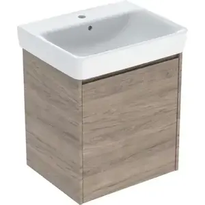 Imagine Set lavoar si mobilier Geberit Selnova Square, 60x48x70 cm, nuc hicori