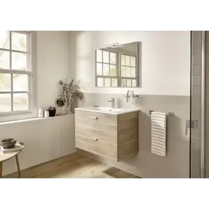 Imagine Set mobilier baie Roca Victoria Basic Unik 100 cm, maro deschis