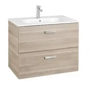 Imagine Set mobilier baie Roca Victoria Basic Unik 70 cm, maro deschis