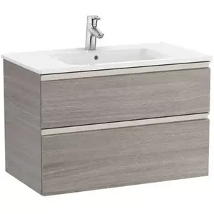 Imagine Set mobilier baie Roca The Gap 80x46xH54 cm, stejar inchis