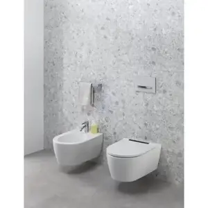 Imagine Vas wc Geberit One suspendat cu capac soft-close fără margine alb mat
