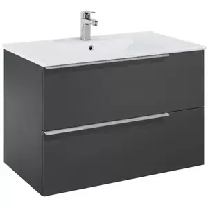 Imagine Set mobilier baie Roca Elegant Plus 80x46xH55 cm, negru