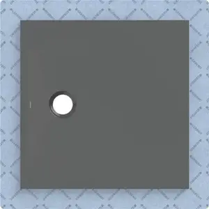 Imagine Cadita de dus Geberit CleanFloor30, 80x80x3.5 cm cu folie de hidroizolatie