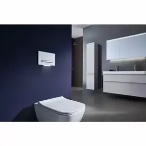 Imagine Vas wc suspendat si capac slim softclose Geberit Smyle Square Rimfree