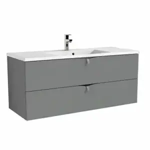 Imagine Set PROMO baza lavoar Oristo Siena gri mat si lavoar Amelia 120x45xH55 cm
