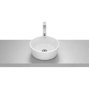 Imagine Lavoar baie pe blat, alb mat Roca Optica Ø35 cm