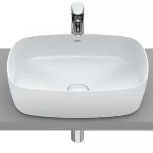 Imagine Lavoar baie pe blat, alb perlat Roca Inspira Soft 50x37 cm