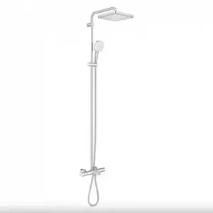 Imagine Sistem cada dus cu dus fix si mobil, cu baterie termostatata, crom lucios, Grohe Tempesta System 250
